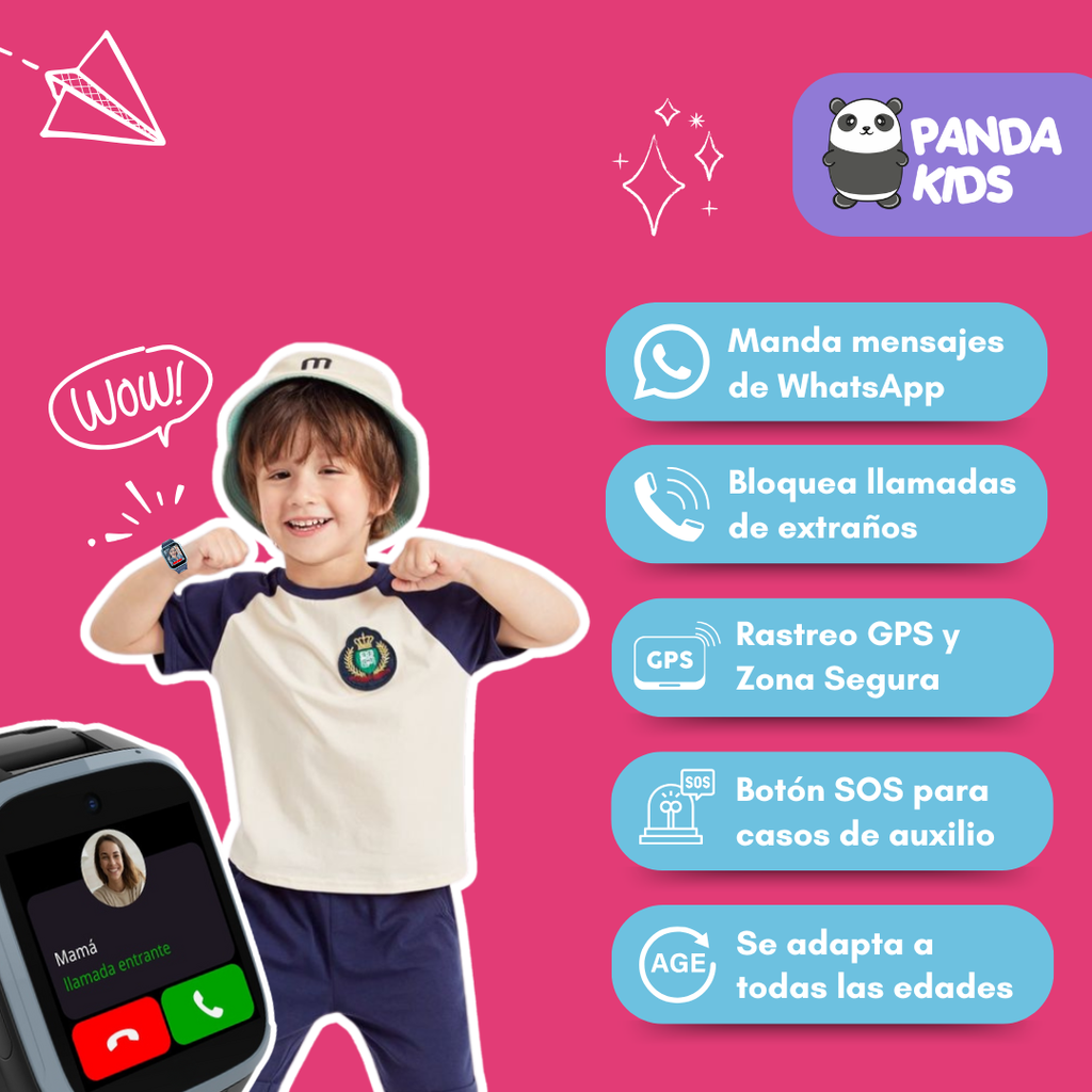 PandaKids ® Reloj con GPS y Botón SOS